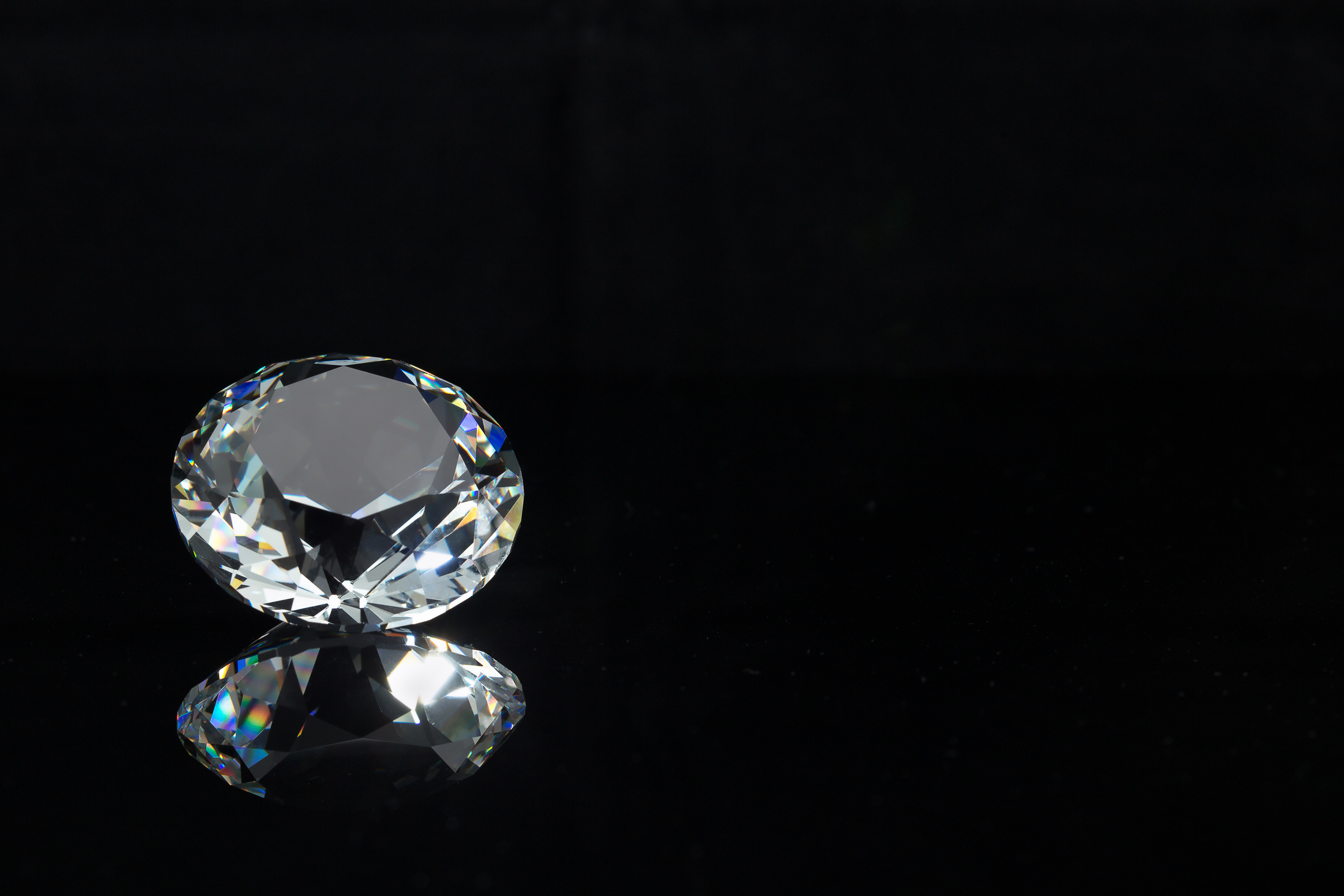 diamond on black background